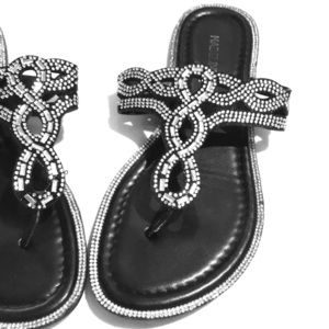 Black studded sandals